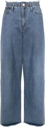 tout a coup Distressed Mid-Rise Straight Jeans