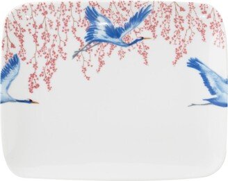 Catchii Rectangle Plate/ Serving Platter - Cherry Blossom & Lucky Cranes