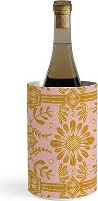 Sewzinski Boho Florals Yellow White Pink Wine Chiller