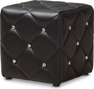 Stacey Modern and Contemporary Faux Leather Upholstered Ottoman