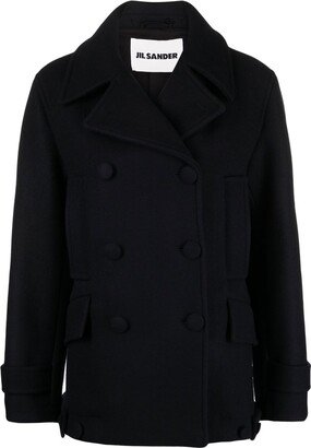 Double-Breasted Wool Coat-BZ