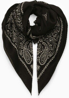 Black wool scarf-AA