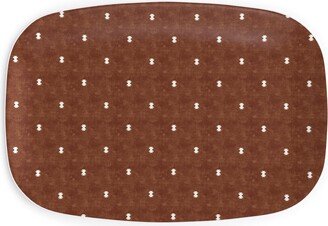 Serving Platters: Bohemian Aztec Simple - Brandywine Serving Platter, Brown