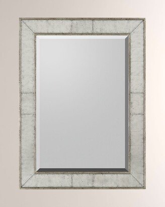 Silver Frame with Center Rectangular Beveled Mirror