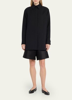 The Phillippa High-Low Wool Shirtdress