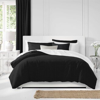 6ix Tailors Nova Black Coverlet & Pillow Sham Set