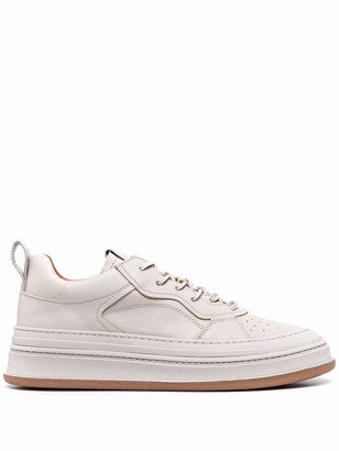 Leather-Panelled High-Top Sneakers