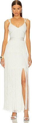 Icon Strappy Ottoman Fringe Gown