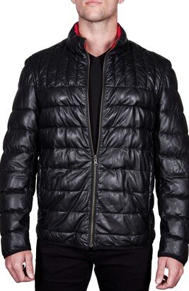 Missani Le Collezioni Reversible Leather Puffer Jacket