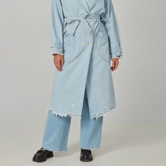 Avery Blue Opal Trench Coat