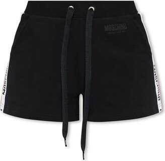 Logo Printed Drawstring Track Shorts-AG