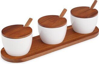 Duets Triple Lidded Condiment Server