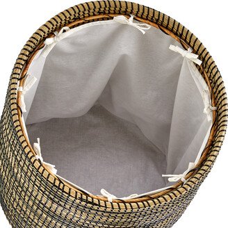 Replacement Round Striped Seagrass Hamper Liner Natural