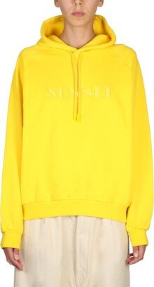 Logo Embroidered Drawstring Hoodie-BA