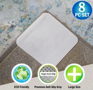 5 STAR SUPER DEALS Rug Gripper Vacuum Suction Grip Pads Non Slip & Curling Floor Anti Slip Mat - White - 4' X 6'