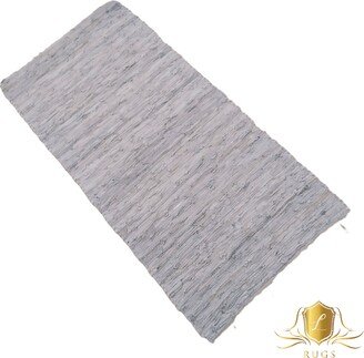 Leather Hearth Rug For Fireplace Fireproof Mat Light Gray-AA