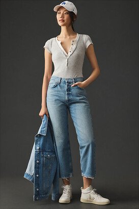 90s Mid-Rise Crop Straight Jeans