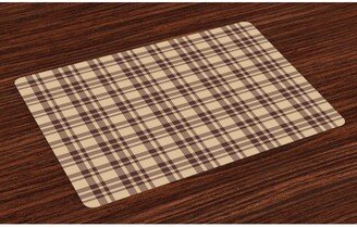 Tan and Brown Place Mats, Set of 4