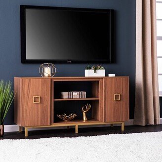 Vickdale Media Console with Storage Natural/Gold - Aiden Lane