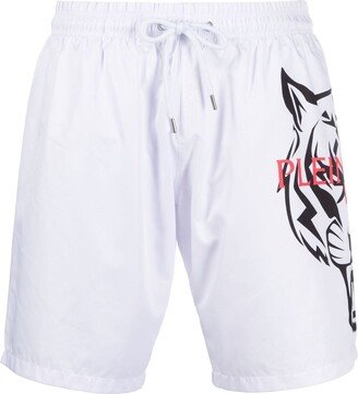 Tiger-Print Swim Shorts