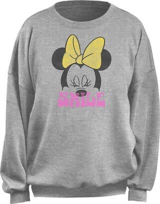 Women's Junior's Smile Minnie Oversized Fleece