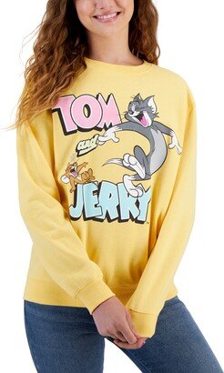 Love Tribe Juniors' Tom And Jerry Crewneck Sweatshirt