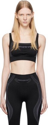 Black Jacquard Sport Bra