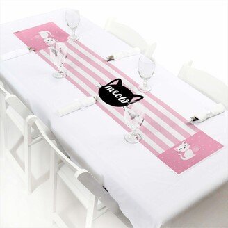 Big Dot Of Happiness Purr-fect Kitty Cat - Petite Kitten Meow Party Paper Table Runner 12 x 60 inches