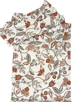 Avalon Home Vintage Floral Table Runner - Rust