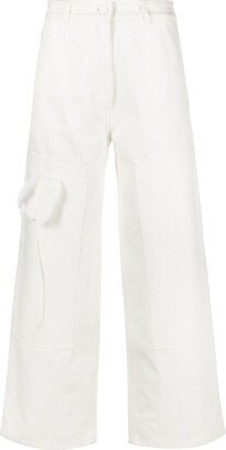 White Susan Wide-Leg Jeans