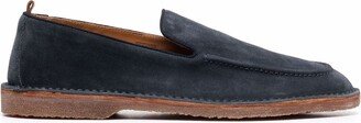 Round-Toe Suede Loafers