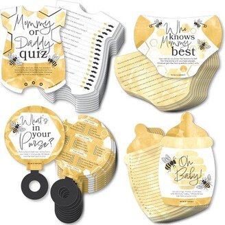 Big Dot of Happiness Little Bumblebee - 4 Baby Shower Games - 10 Cards Each - Gamerific Bundle