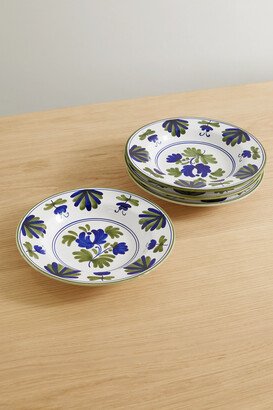 Cabana - Blossom Set Of Four Painted Ceramic Soup Plates - Multi