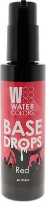 Watercolors Base Drops - Red by for Unisex - 4 oz Drops