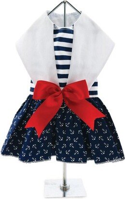 Doggie Design Nautical Dog Dress with Matching Leash (Small)