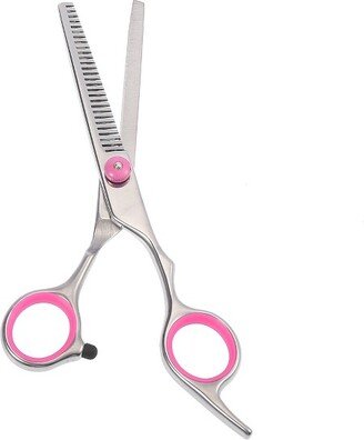 Unique Bargains Upgrade Thinning Scissors for Long Short Thick Hard Soft Hair for Men Women 6.69 Inch Length Pink