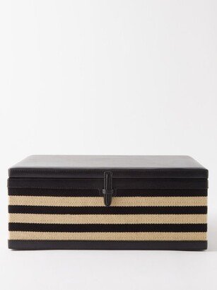 Nomad Large Striped Leather Trunk