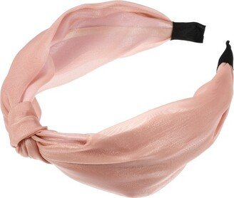 Unique Bargains Women's Fashion Non-Slip Knotted Silky Headband 1 Pc Pink