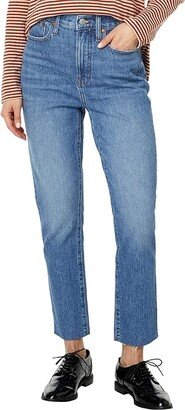 Perfect Vintage Jeans with Knee Rip and Raw Hem in Earlside Wash (Earlside Wash) Women's Jeans