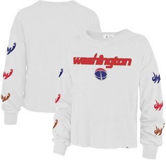 Women's White Washington Wizards 2021/22 City Edition Call Up Parkway Long Sleeve T-shirt