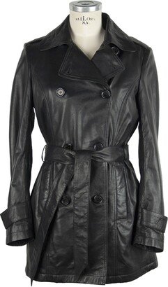 Emilio Romanelli Black Vera Leather Jackets & Women's Coat