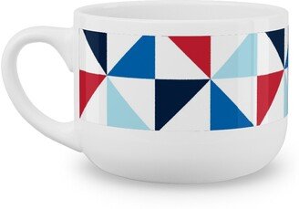 Mugs: Pinwheels - Multi Latte Mug, White, 25Oz, Blue