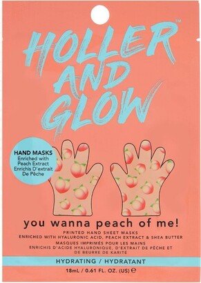 Holler and Glow You Wanna Peach of Me Refreshing Hand Mask - 0.6 fl oz