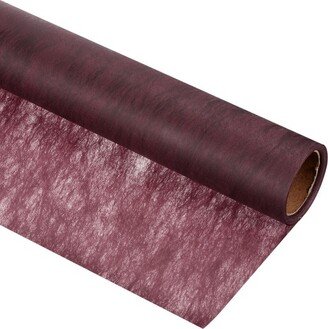 Unique Bargains Flower Wrapping Paper 30ft Floral Bouquet Waterproof Packaging Cotton for Wedding Party Wine Red