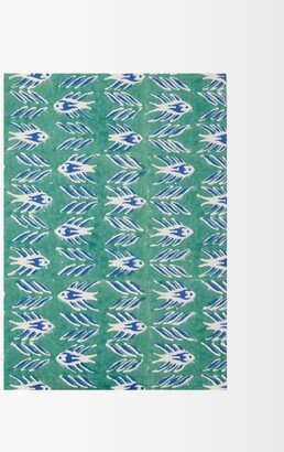 Ikat-print 250cm X 150cm Cotton Tablecloth