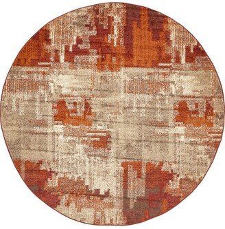 Bayshore Home Jasia Jas06 Multi 8' x 8' Round Area Rug