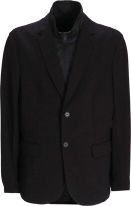 High-Neck Layered Blazer