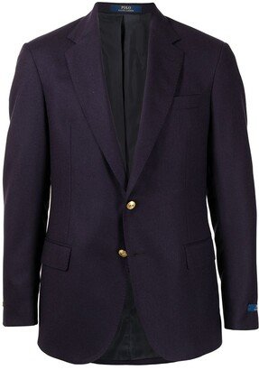 Single-Breasted Wool Blazer-BK