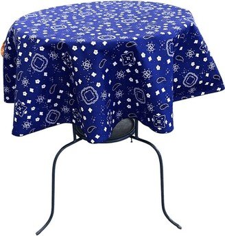 Round Print Poly Cotton Tablecloth | Bandanna Royal, Choose