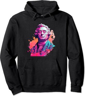 David Hume Philosophy Art Style Designs David Hume Vaporwave Pullover Hoodie